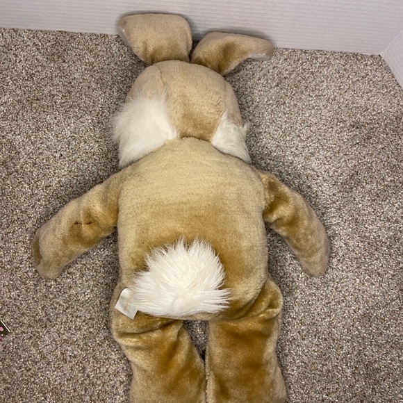 20" VINTAGE CONESCO CHASE BROWN & WHITE BUNNY RABBIT STUFFED ANIMAL PLUSH - Picture 3 of 6